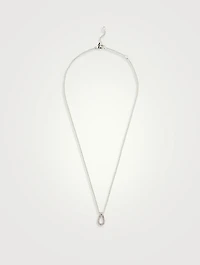 Surf Pavé Link Pendant Necklace With Diamonds