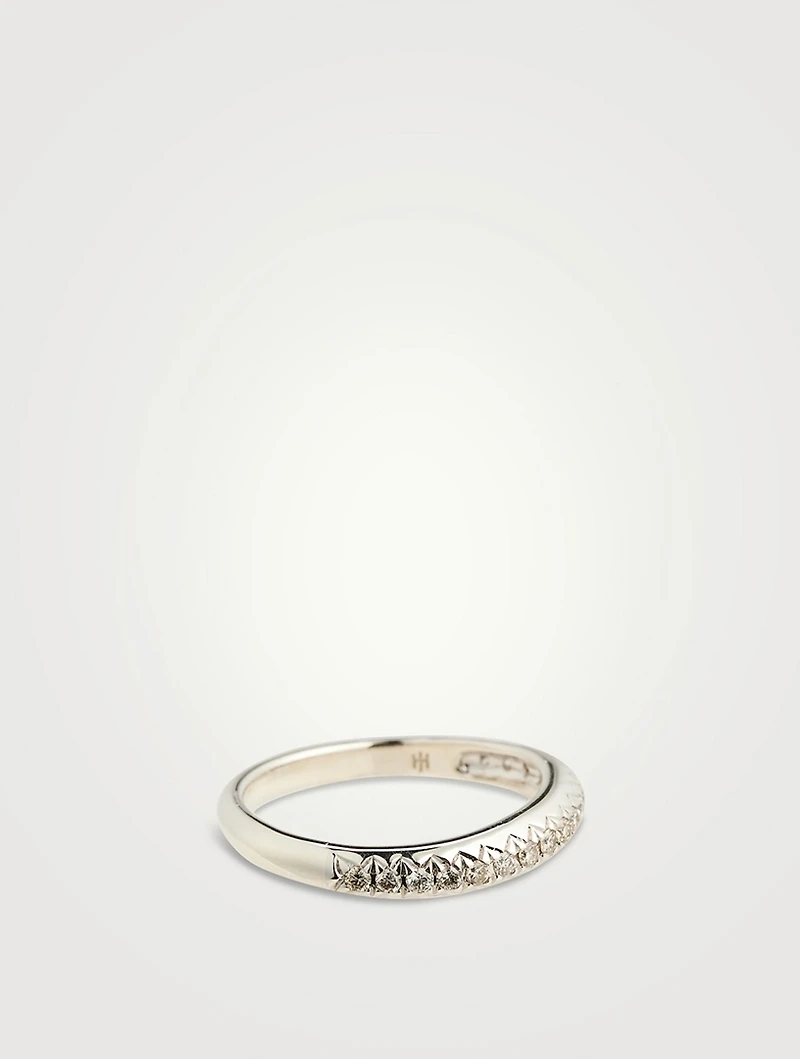 Surf Pavé Ring With Diamonds