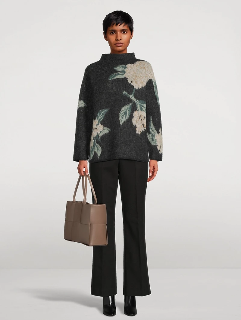 Stretch-Cotton Bootcut Trousers