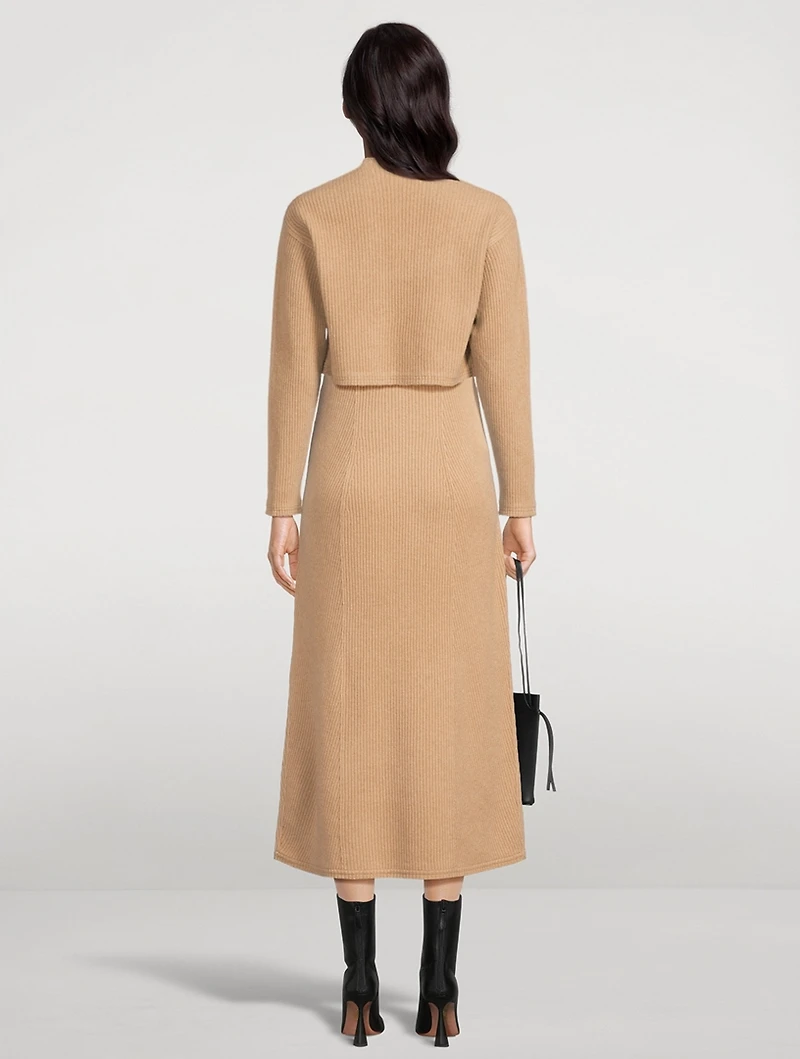 Ribbed Wool And Cashmere Midi Dress