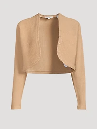 Ribbed Wool And Cashmere Bolero