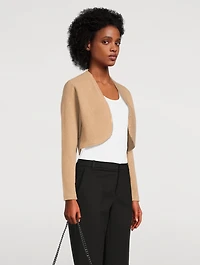 Ribbed Wool And Cashmere Bolero