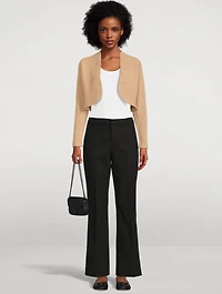 Ribbed Wool And Cashmere Bolero