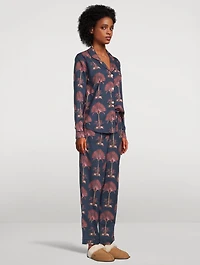 Long Cotton Pajama Set Ravenala Print