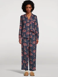 Long Cotton Pajama Set Ravenala Print