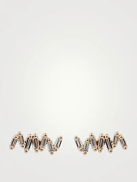 Classic Fireworks 18K Rose Gold Stud Earrings With Diamonds