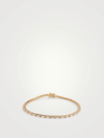18K Rose Gold Diamond Tennis Bracelet