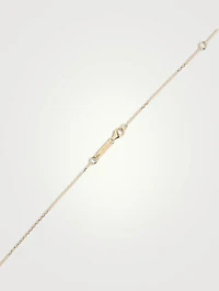 Medium 18K Gold Pavé Evil Eye Pendant Necklace With Pink Sapphire And Diamonds