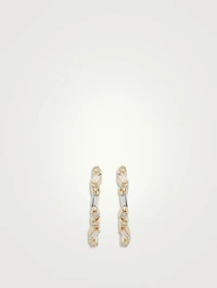 Fireworks 18K Gold Hoop Earrings With Diamonds