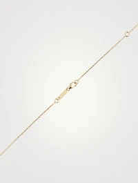 18K Gold Pendant Necklace With Emerald And Diamonds