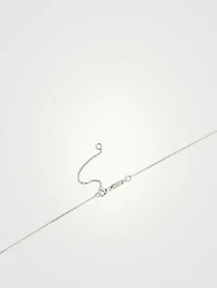 Fireworks 18K White Gold Bar Necklace With Diamonds