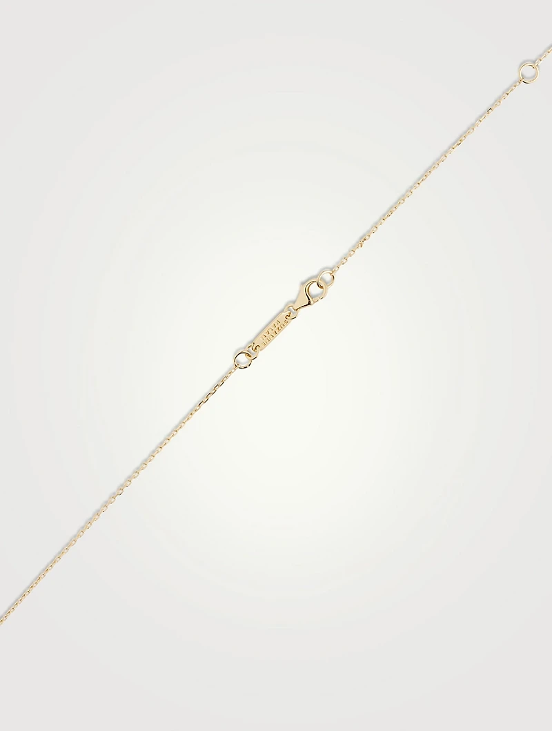 18K Gold Flower Pendant Necklace With Sapphire And Diamonds