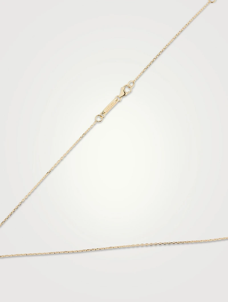 18K Gold Frenzy Rainbow Sapphire Mini Bar Pendant Necklace