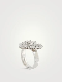 Medium Classic Diamonds 18K White Gold Heart Ring