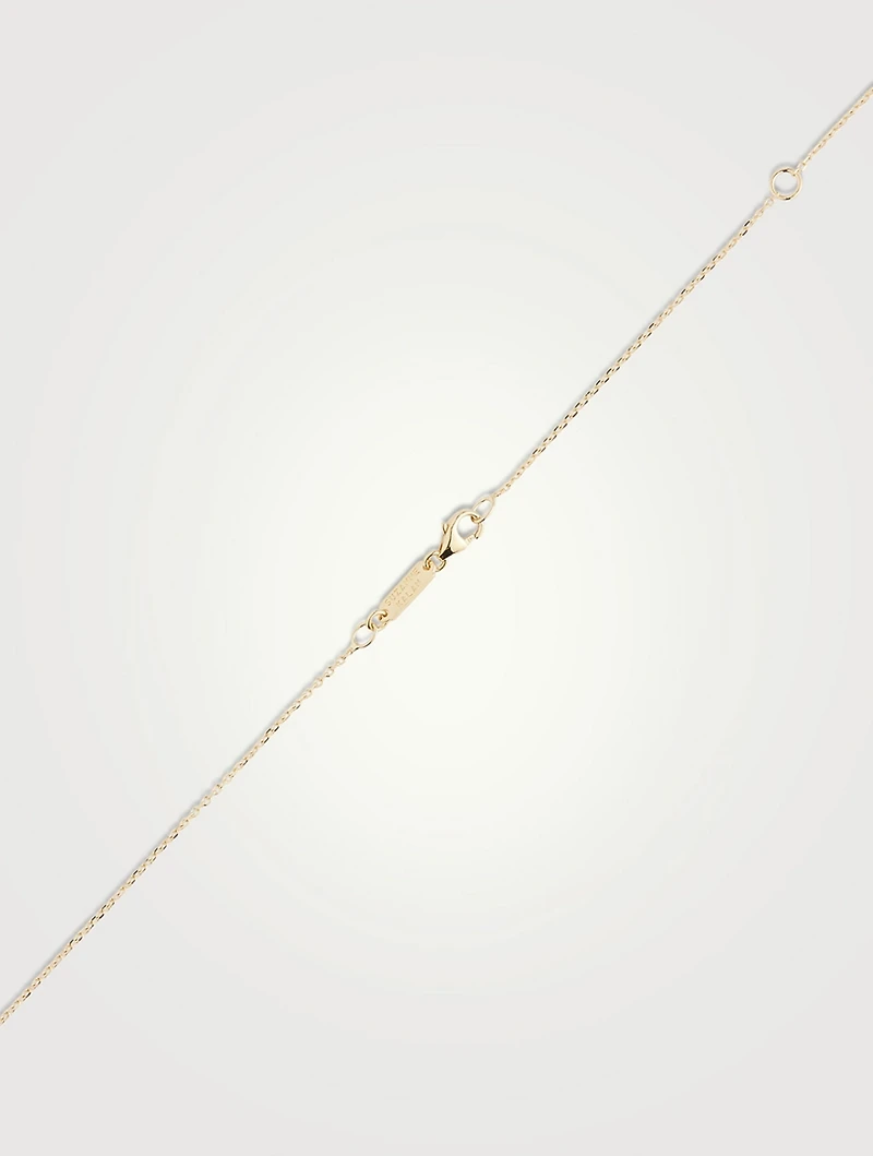 18K Gold Bold One-Of-A-Kind Emerald Diamond Spark Pendant Necklace