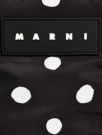 Mini Puff Nylon Tote Bag In Polka Dot Print