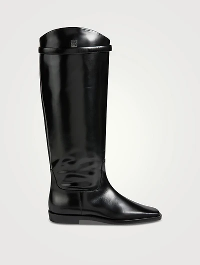 The Riding Leather Knee-High Boots