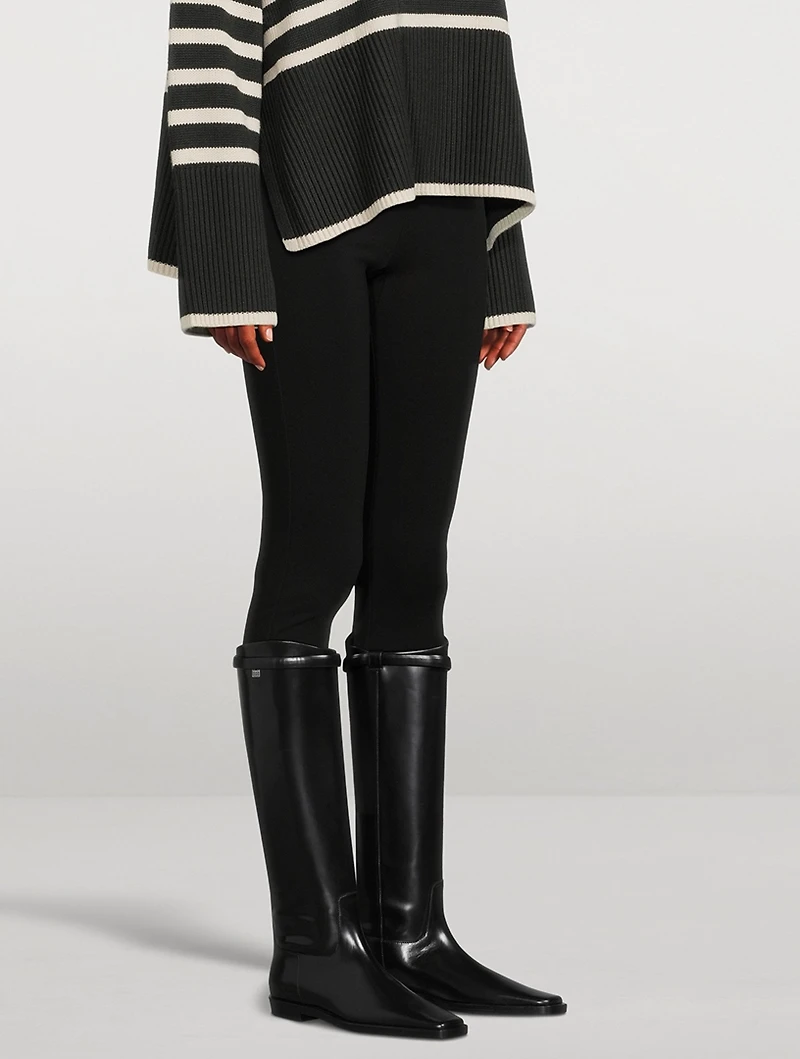 The Riding Leather Knee-High Boots