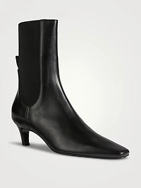 The Mid-Heel Leather Boots