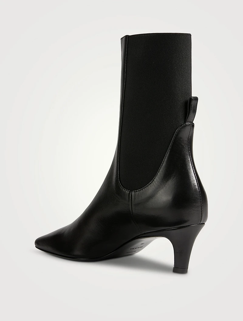 The Mid-Heel Leather Boots