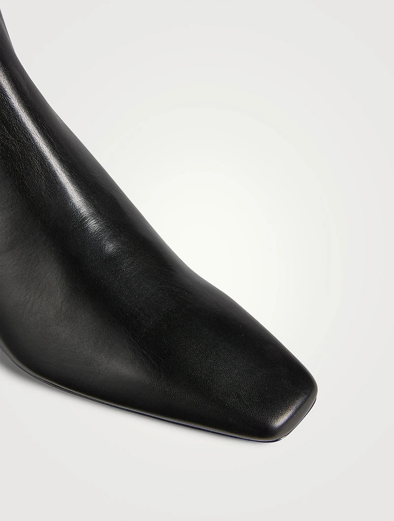 The Mid-Heel Leather Boots