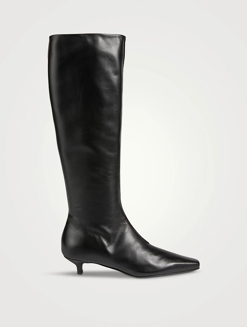 The Slim Leather Knee-High Boots