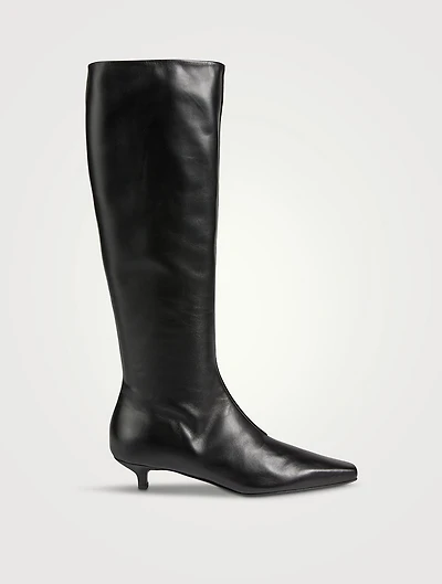 The Slim Leather Knee-High Boots