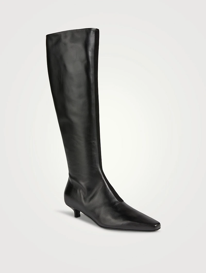The Slim Leather Knee-High Boots