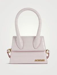 Le Chiquito Moyen Croc-Embossed Leather Bag