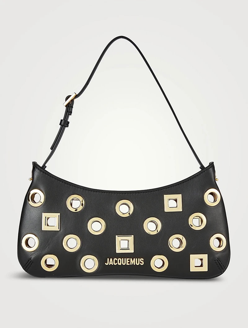 Le Bisou Rond Carré Leather Shoulder Bag