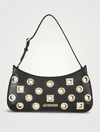 Le Bisou Rond Carré Leather Shoulder Bag