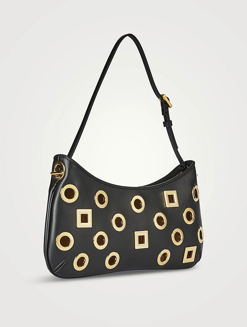 Le Bisou Rond Carré Leather Shoulder Bag
