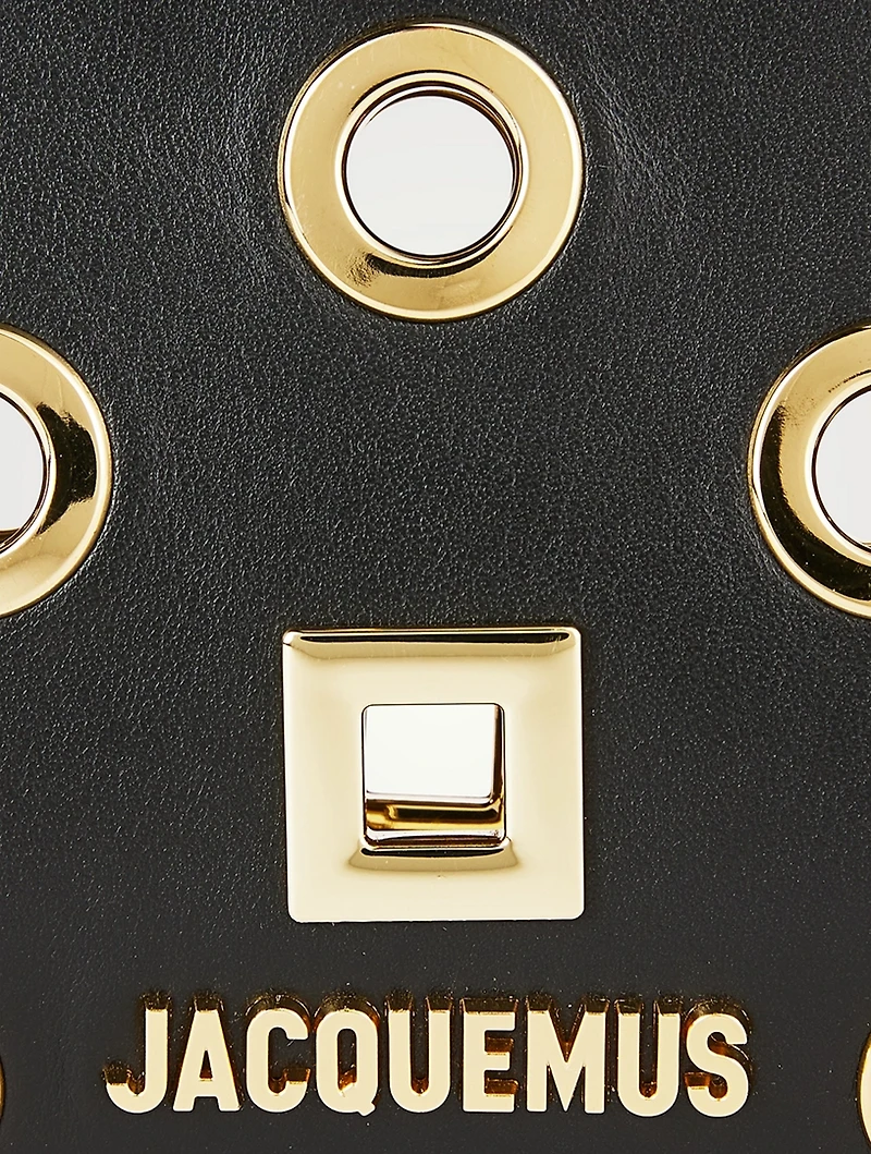 Le Bisou Rond Carré Leather Shoulder Bag