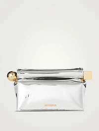 La Pochette Rond Carré Metallic Clutch