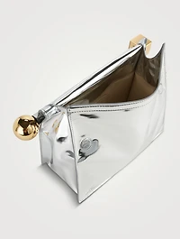 La Pochette Rond Carré Metallic Clutch