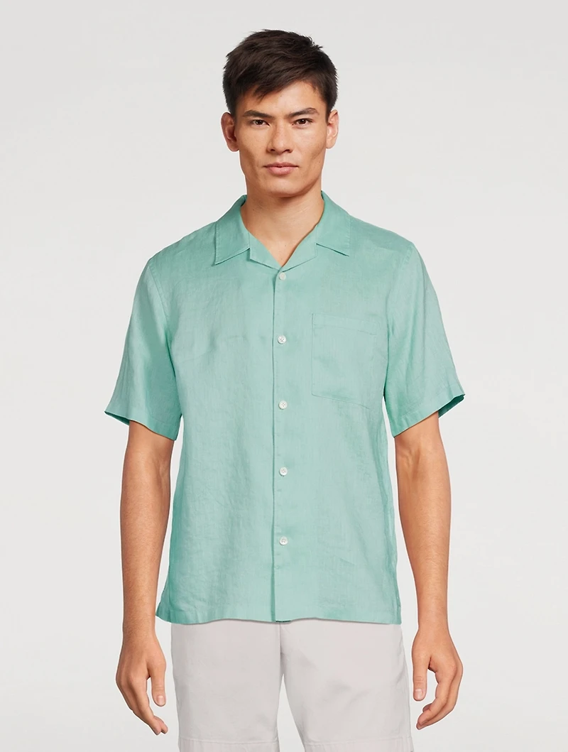 Noll Linen Relaxed Short-Sleeve Shirt