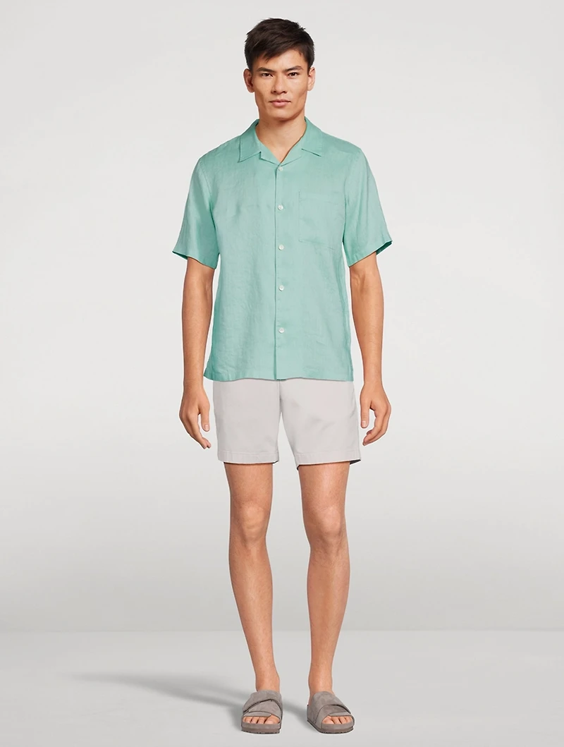 Noll Linen Relaxed Short-Sleeve Shirt