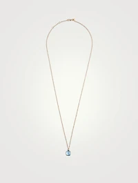 Nudo 18K Rose Gold Classic Pendant Necklace With Sky Blue Topaz And Diamonds