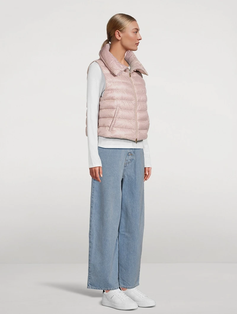 Lurex Lace Down Vest