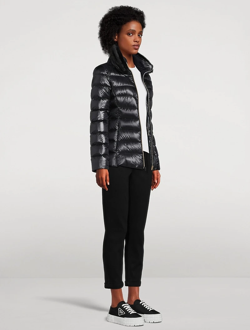 Claudia Faux Fur-Trimmed Down Jacket