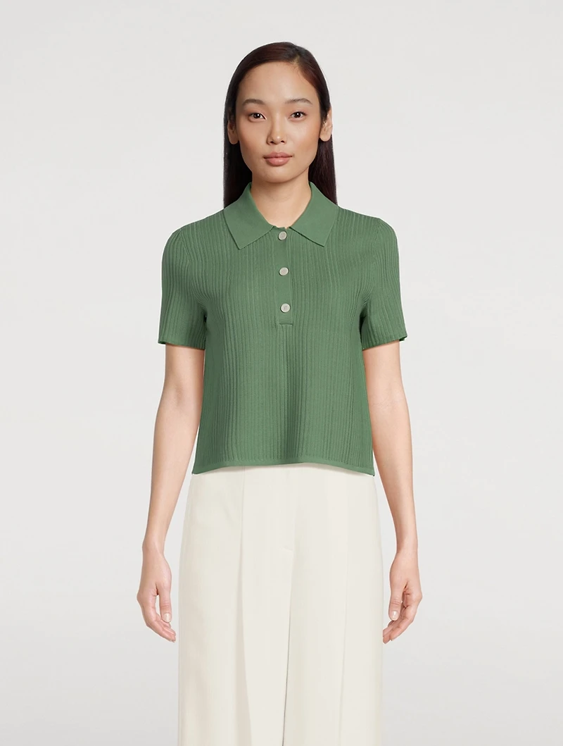 Cropped Polo Shirt