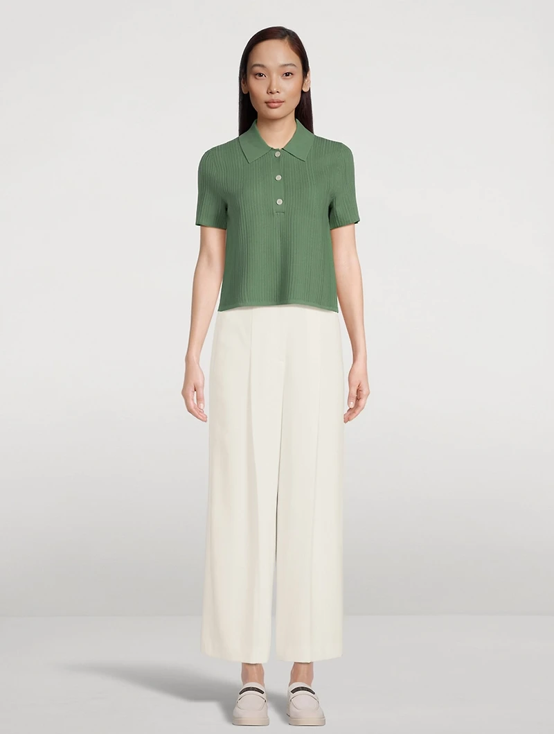 Cropped Polo Shirt
