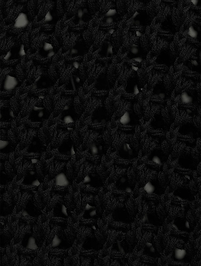 Crochet Cotton Camp Shirt