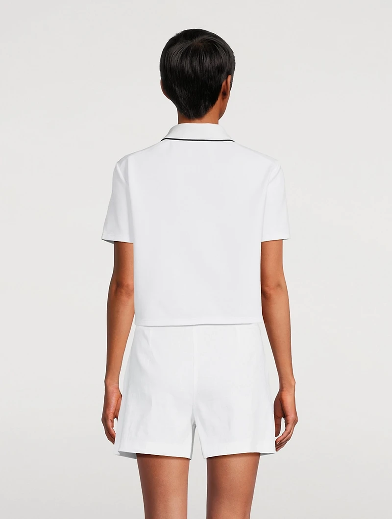 Zip-Front Polo Shirt