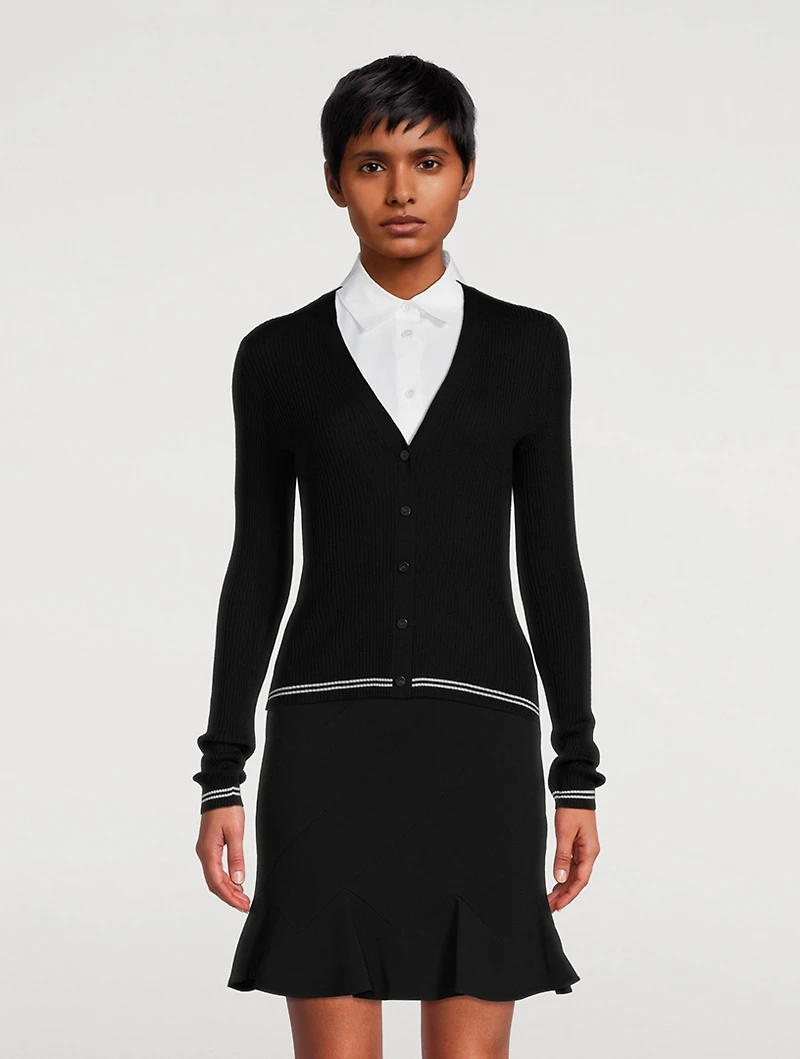 Stretch Wool Cardigan