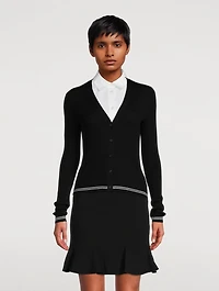 Stretch Wool Cardigan