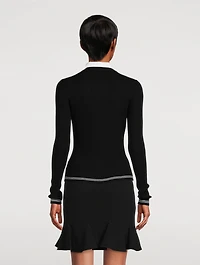 Stretch Wool Cardigan