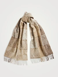 Wool And Cashmere Checkerboard Anagram Scarf