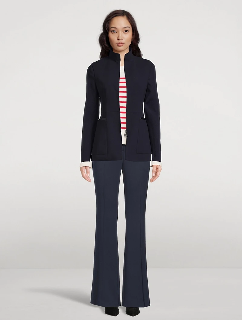 Stripe Jacquard Wool And Cashmere Sweater