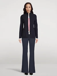 Stripe Jacquard Wool And Cashmere Sweater